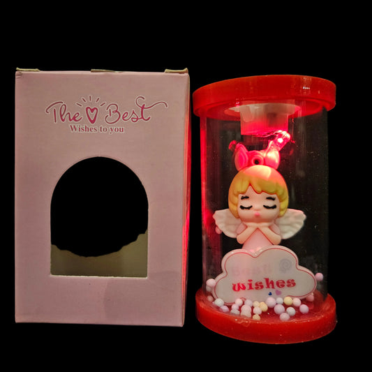 Angel best wishes lighting in a glass capsule perfect for couple gifting