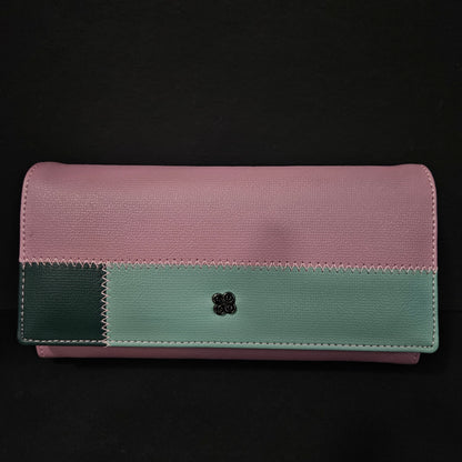 Leather Thin Slim Wallets for Women with magnetic Button