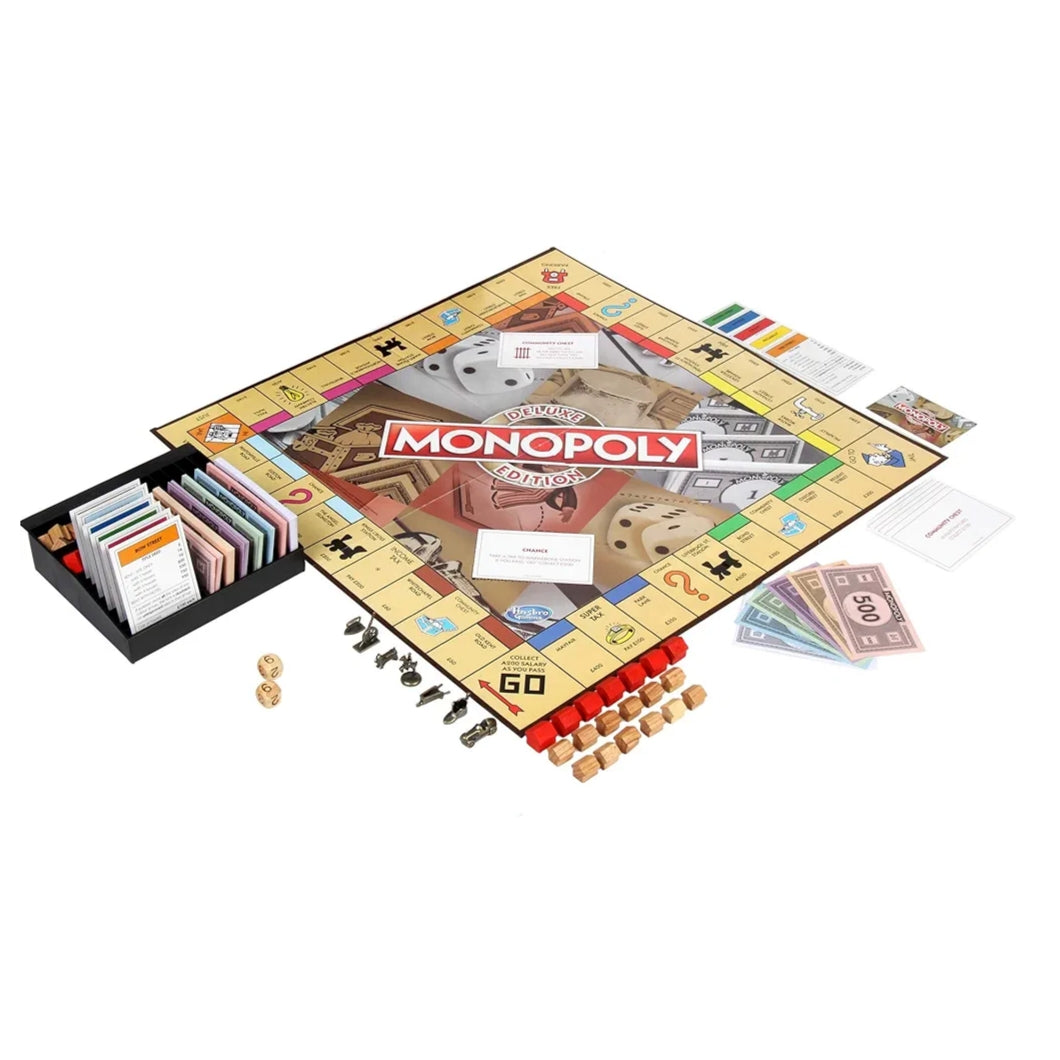 Monopoly Deluxe Edition Board Game, Fantasy Board Games & Puzzles for Friends and Family, for Boys and Girls, Money Assets Board Game, Ages 8+ Years, Birthday Gift for Kids