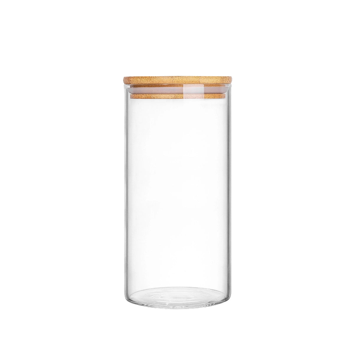 Deli glassware bamboo lid airtight food Storage container 1400ml