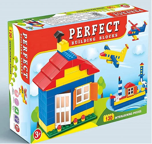 Perfect Building Blocks for Kids 130 Pieces Blocks and let Your Kid Make Everything he she Dreams of Improves Logical Thinking and Cognitive Skills of Kids