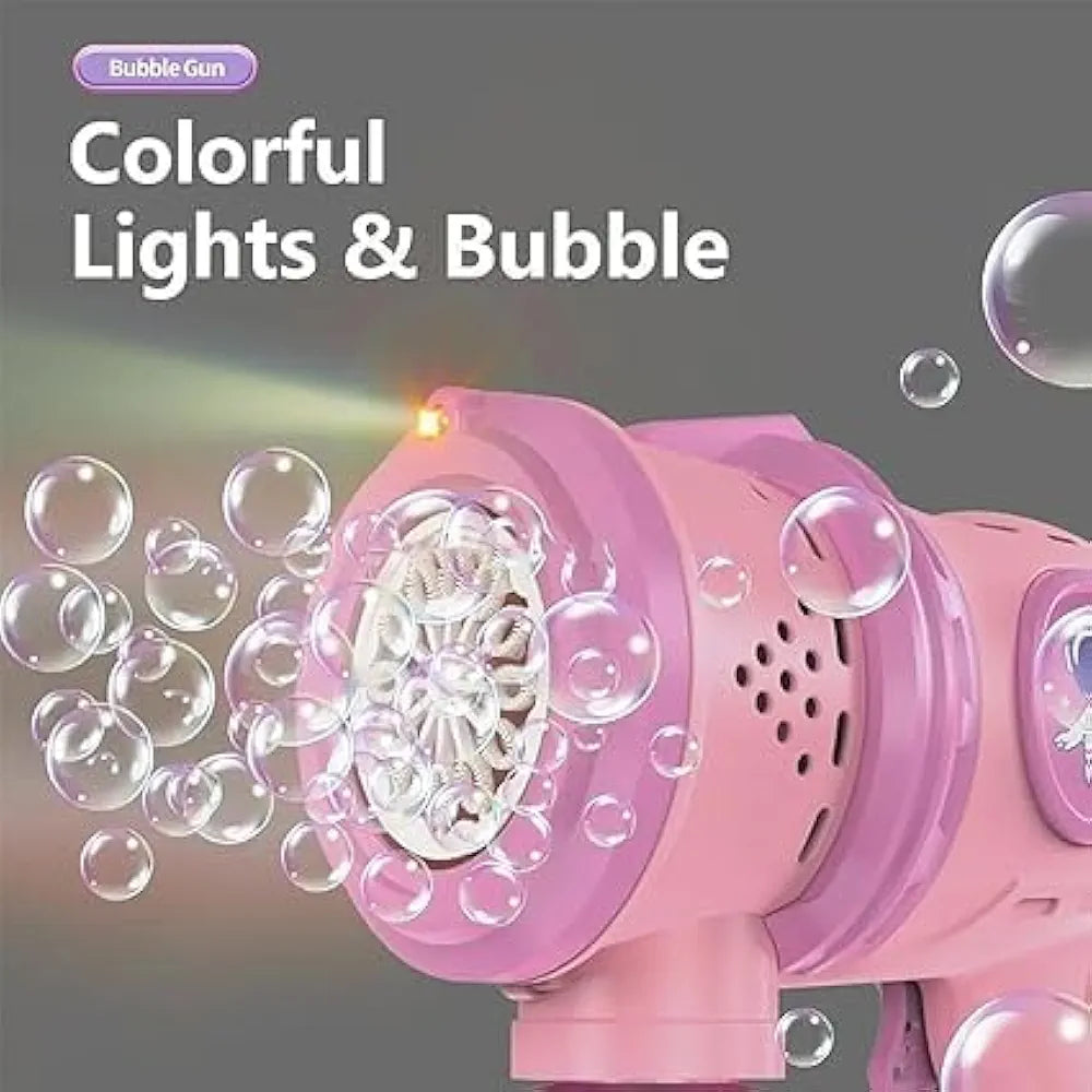 Space Bubble Gun Machine for Kids Toddlers | 5000+ Bubbles Per Minute | Leak-Proof, Automatic Space Bubble Blower with Led Light (Space Bubble Gun)(Purple)
