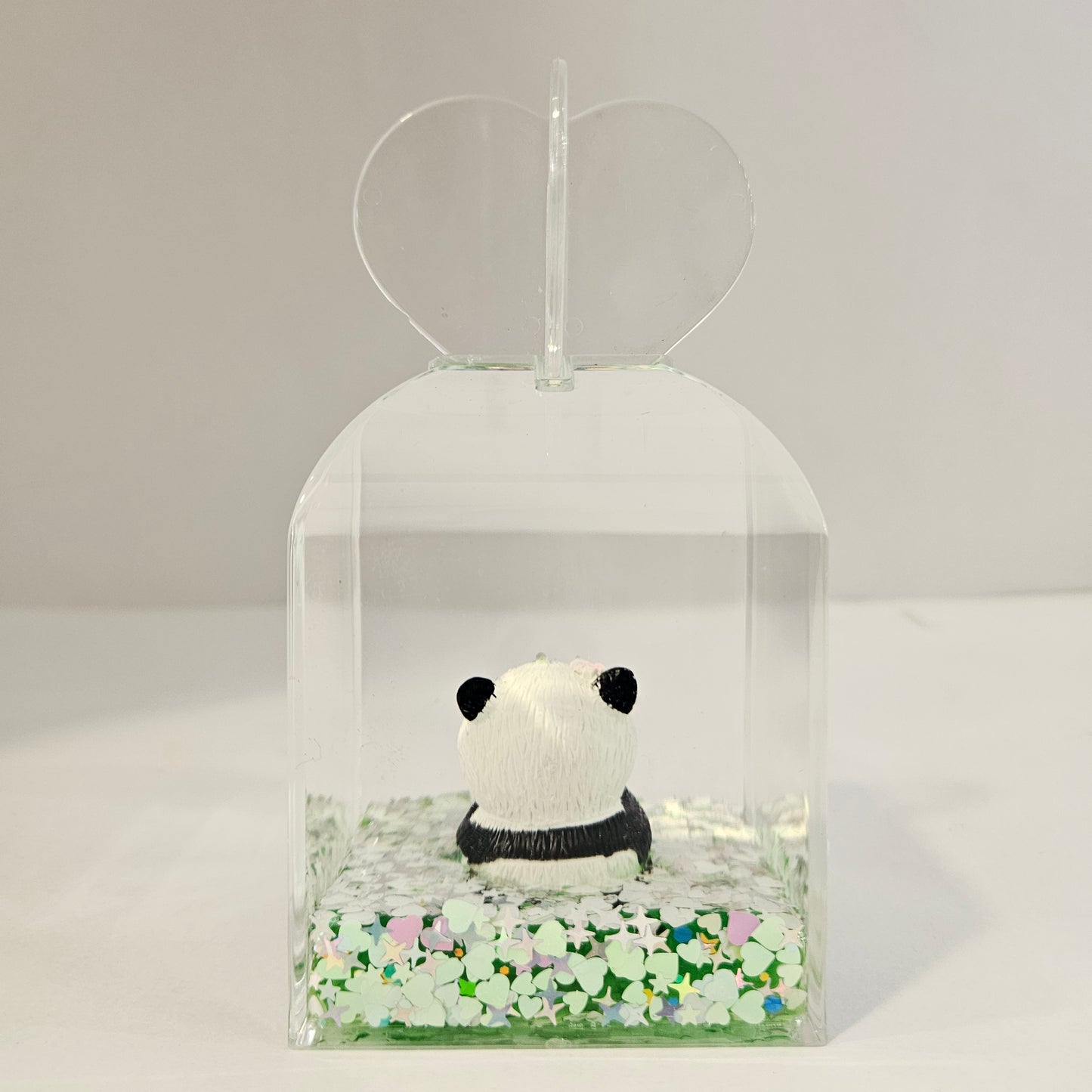 Unsinkable Floating Panda Jelly Glitter Rectangle Desk Accessory
