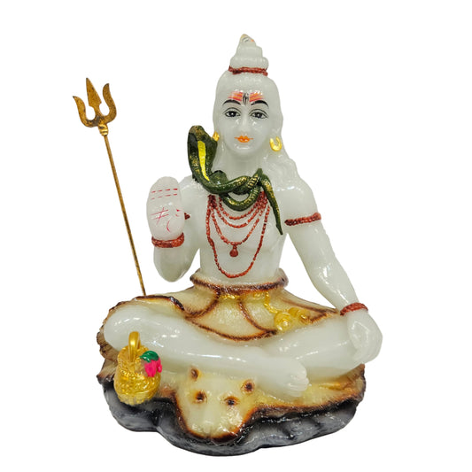 Lord Shiva Statue|Meditating Lord Shankar Idol| Decorative for Home, Pooja Room, Office Table Decoration and Gift