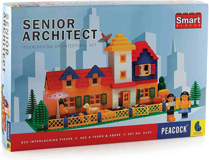 Senior Architect Blocks Set Home Building Blocks for 6+ Years Boys and Girls 610 Pieces