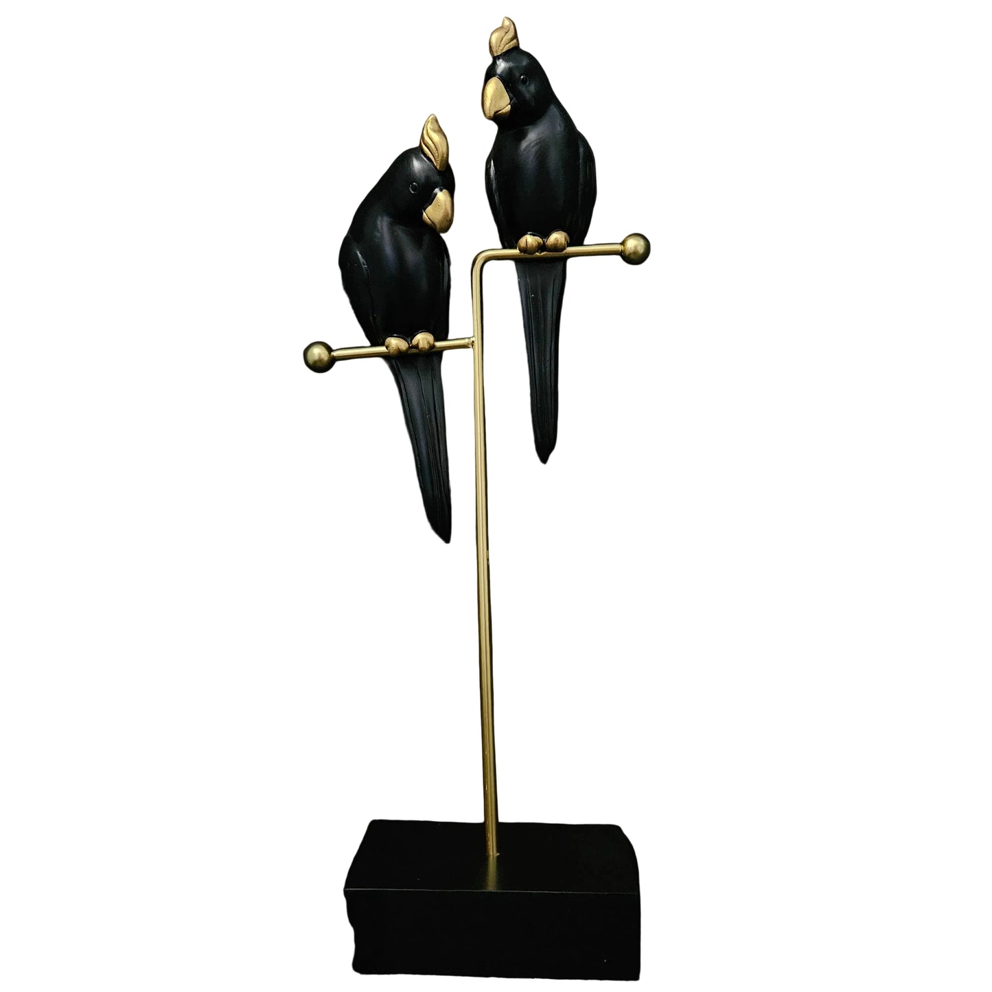Parrot Ara on Golden Perch Souvenir Handmade Sculpture Decor - Small Figurine for Home Decor Bird Statues - Collectible Figurines