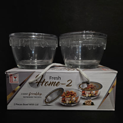 Fresh Home-2 a sweet gift set of 2 piece glass storage container for Return gift