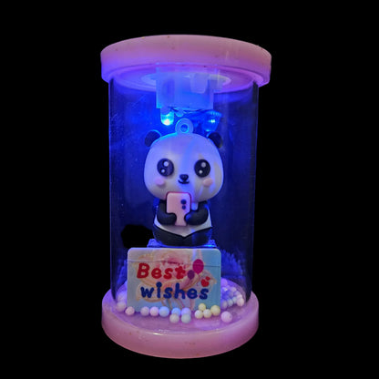 Panda best wishes lighting in a glass capsule perfect for couple gifting