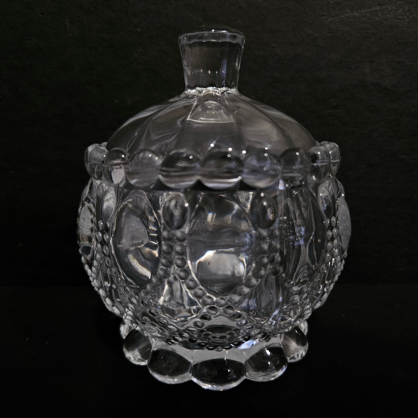 Glass Clear Transparent Sugar Bowl with Lid crystal jar