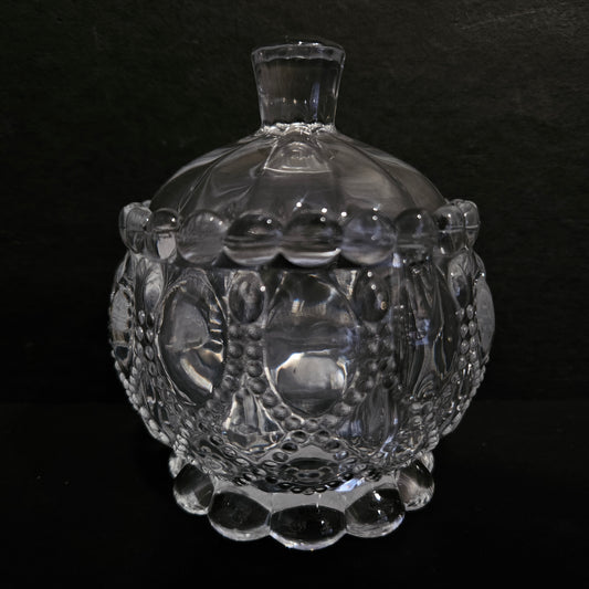Glass Clear Transparent Sugar Bowl with Lid crystal jar