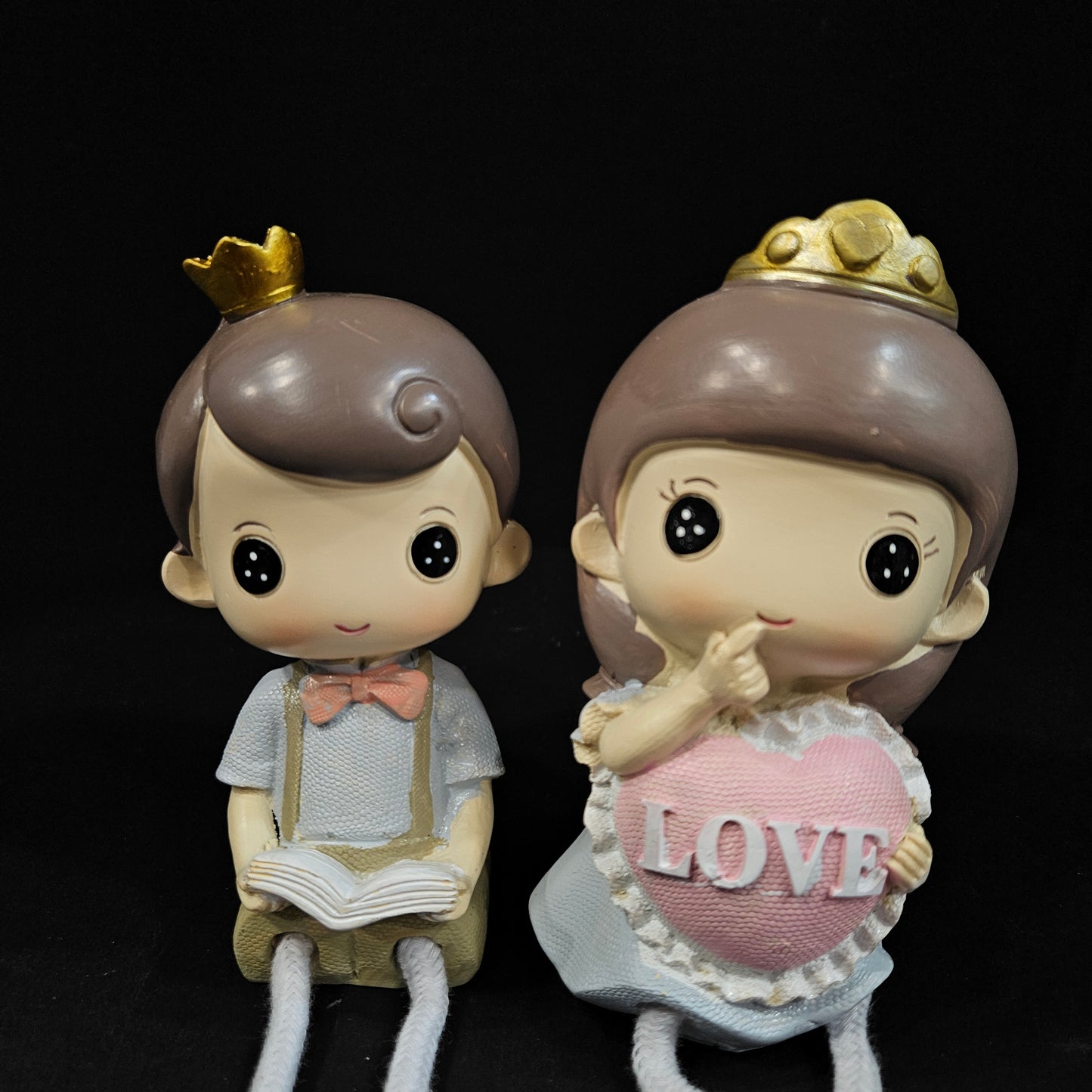 Cartoon Resin Outseam 2pieces set Hanging Feet Doll Home Wall Decoration