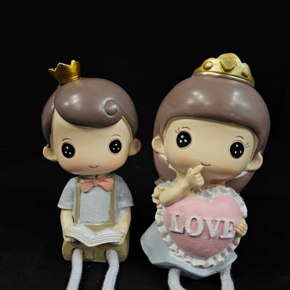 Cartoon Resin Outseam 2pieces set Hanging Feet Doll Home Wall Decoration