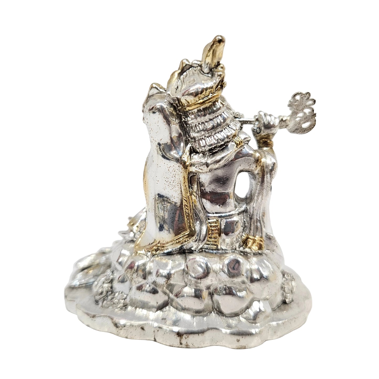 Silver 24K Gold Plated Radhakrishna Idol Decorative Showpiece