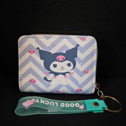 Kuromi character Themed slim pocket wallet easily portable with multiple racks for money,cards & coins storage for Women