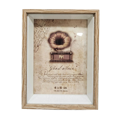 Wooden Picture Frame with Glass Front,for Desktop and Wall Hanging