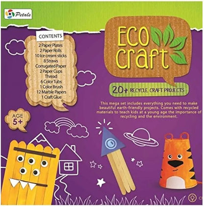 Eco Craft Kit - 20 Plus Recyclable Craft Products for Kids 5+ Age.