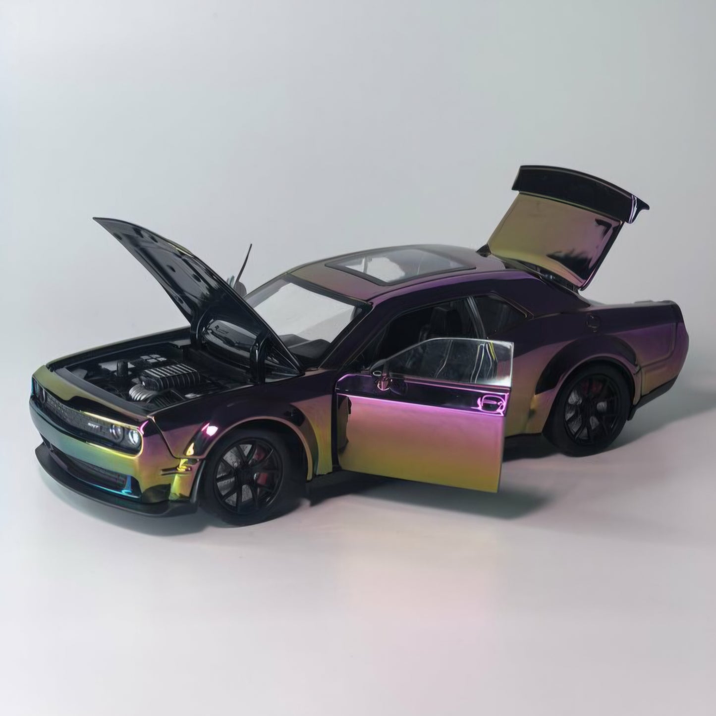 Die-Cast  Dodge challenger Simulation Sound &Light Pull Back