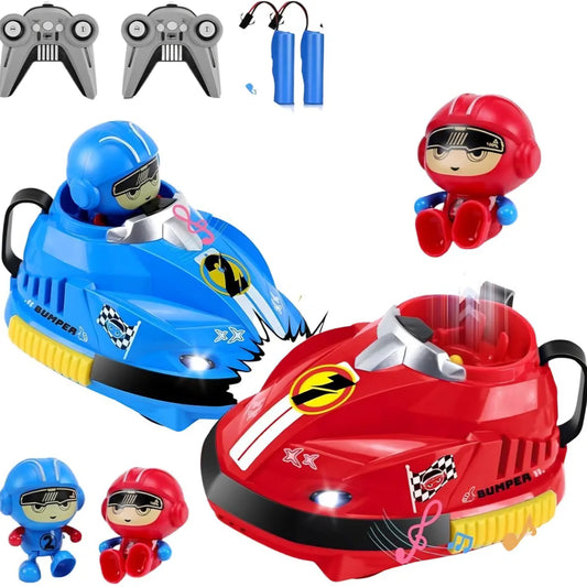 RC Battle Bumper Car Toy for Children, Remote Control, Set of 2, 360° Rotation, LED Included, Parent-Child Competition, Assorted