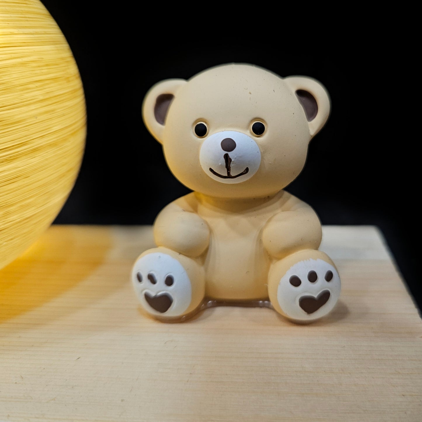 Moon Lamp Kids Night Light Lamp with Teddy & 3D Star Moon Light with Wood Stand, USB Rechargeable Gift for Baby Girls Boys Birthday