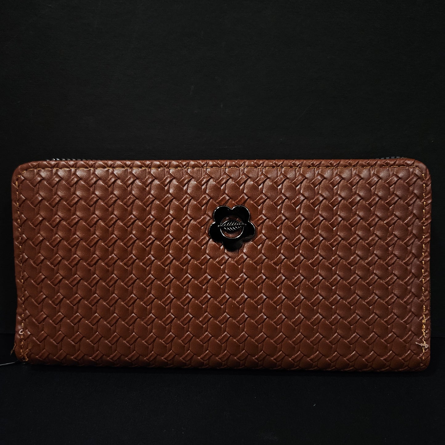 Leather Thin Slim Wallets for Women with Zipper