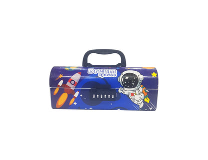 Characters Themed Pencil Box Chest Pencil case statonary Box with Multiple Compartment,with Combination Lock for kids return gifting