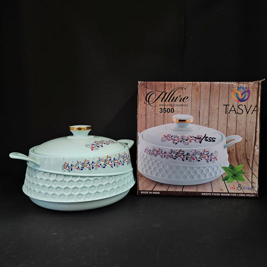 Tasva Insulated Casserole 3500ml Hot&Fresh big size hot pack for Return gifting purpose