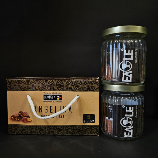 Eagle Angelina the new Era of glassware Dry Fruit jar 2 pieces set