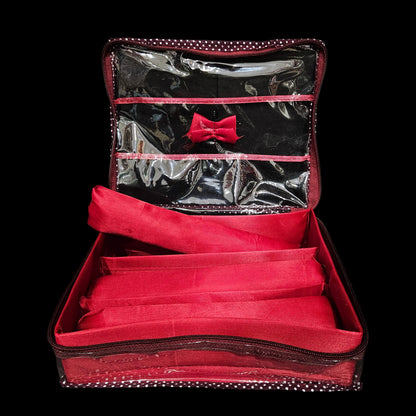 Bracelet & Bangles Organizer Dot Print Transparent Chudi Organizer|Storage Box for Watches|Necklace|