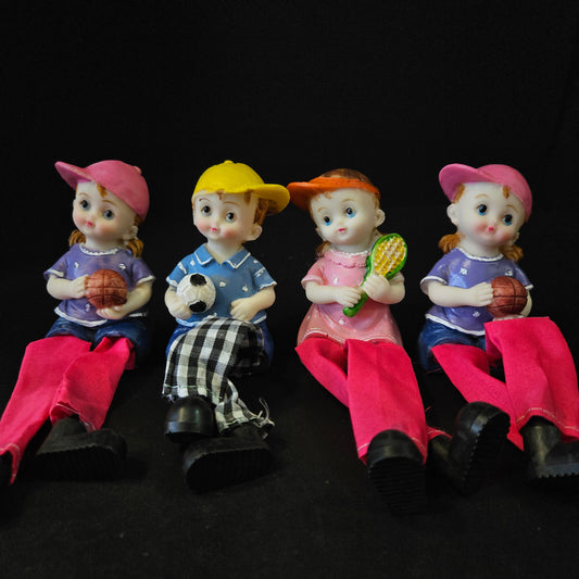 Set of 4 Kids Love couple Statue - Handicraft Decorative Home Interior & Table Decor Figurine / Marriage Wedding Anniversary Antique Gift item Decorative Showpiece