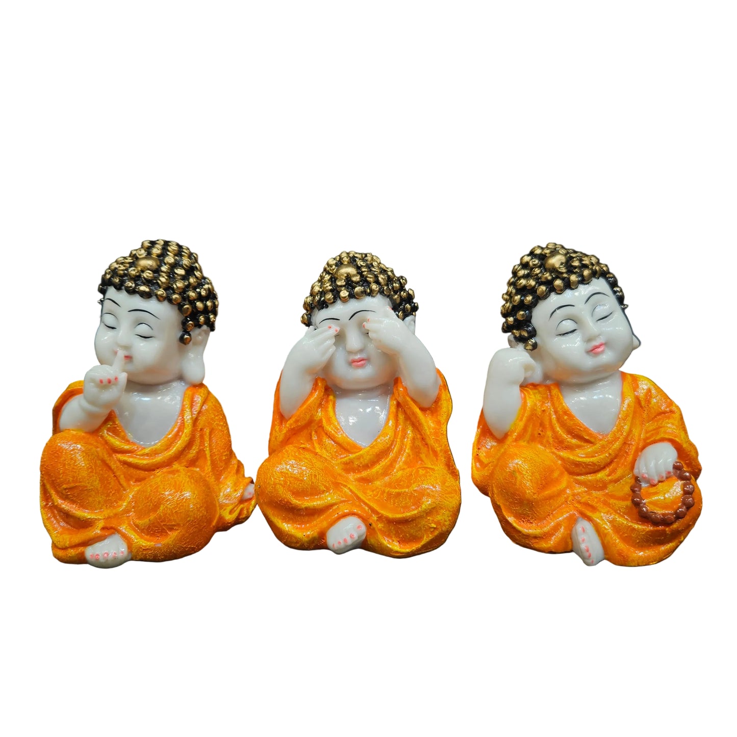 Polyresin Sitting Buddha Meditating Statue for Housewarming, Peace Beautiful Home/Office Decor Showpiece