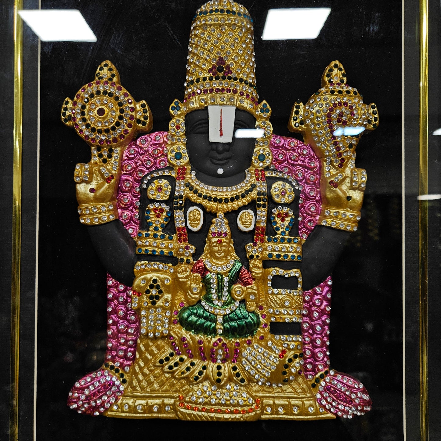 Lord Balaji decorated with attractive stones Photo Frame perfect for Marriage gifting,house warming