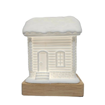 Artificial snow house with Touch sensor lamp & Rechargeable Showpiece Figurine