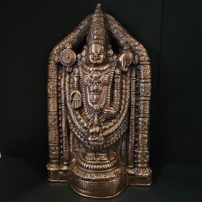 Tirupati Balaji Sri Venkateswara Srinivasa Swamy Copper Statue Idol for Pooja Room,Office,Gifting and Home Decorative Show Piece