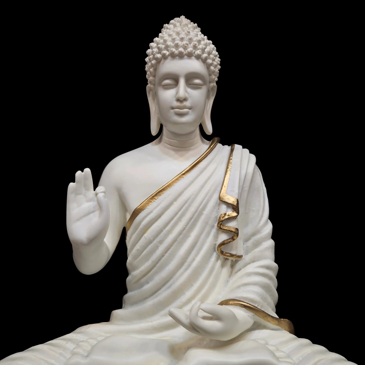 Lord Buddha Statue Decorative Buddha Idol for Home Decor, Meditation Room & Office | Resin Buddha Showpiece for Living Room, Entrance, Balcony & Gift Purpose
