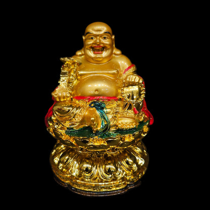 Fengshui Laughing Buddha Sitting On Chair idol for Health Wealth and Happiness