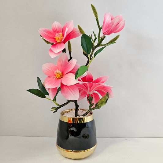 Artificial Magnolia Floweral plant for Home & Office Desktop Decoration