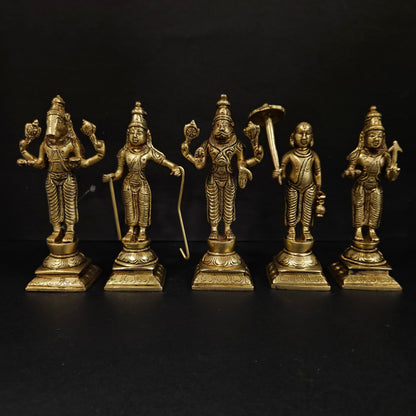 Brass Dashavatara Dasavatharam of Lord Vishnu Statues Ten Incarnations Avatars Idol