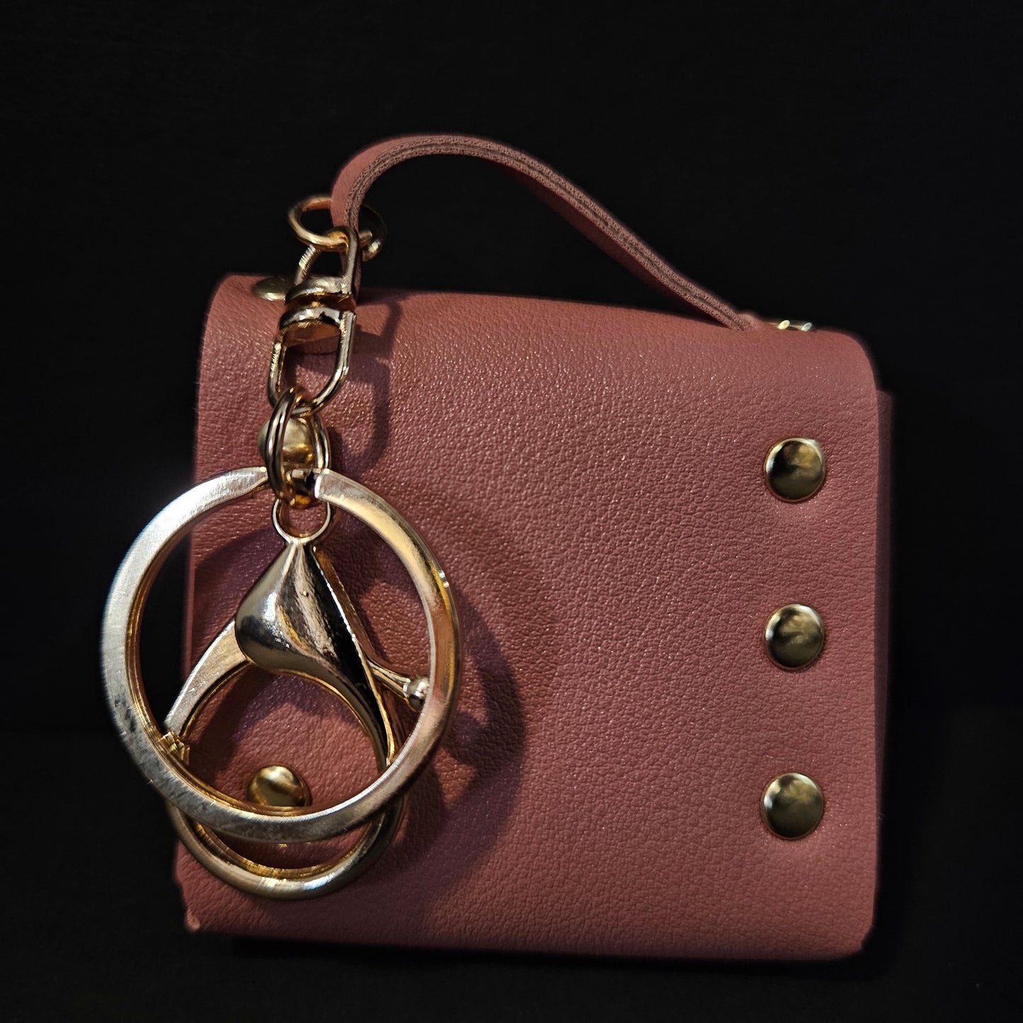 Keychain Mini Faux Leather Coin Purse Keychain Storage Bag Headphone Bag Keychain Bag