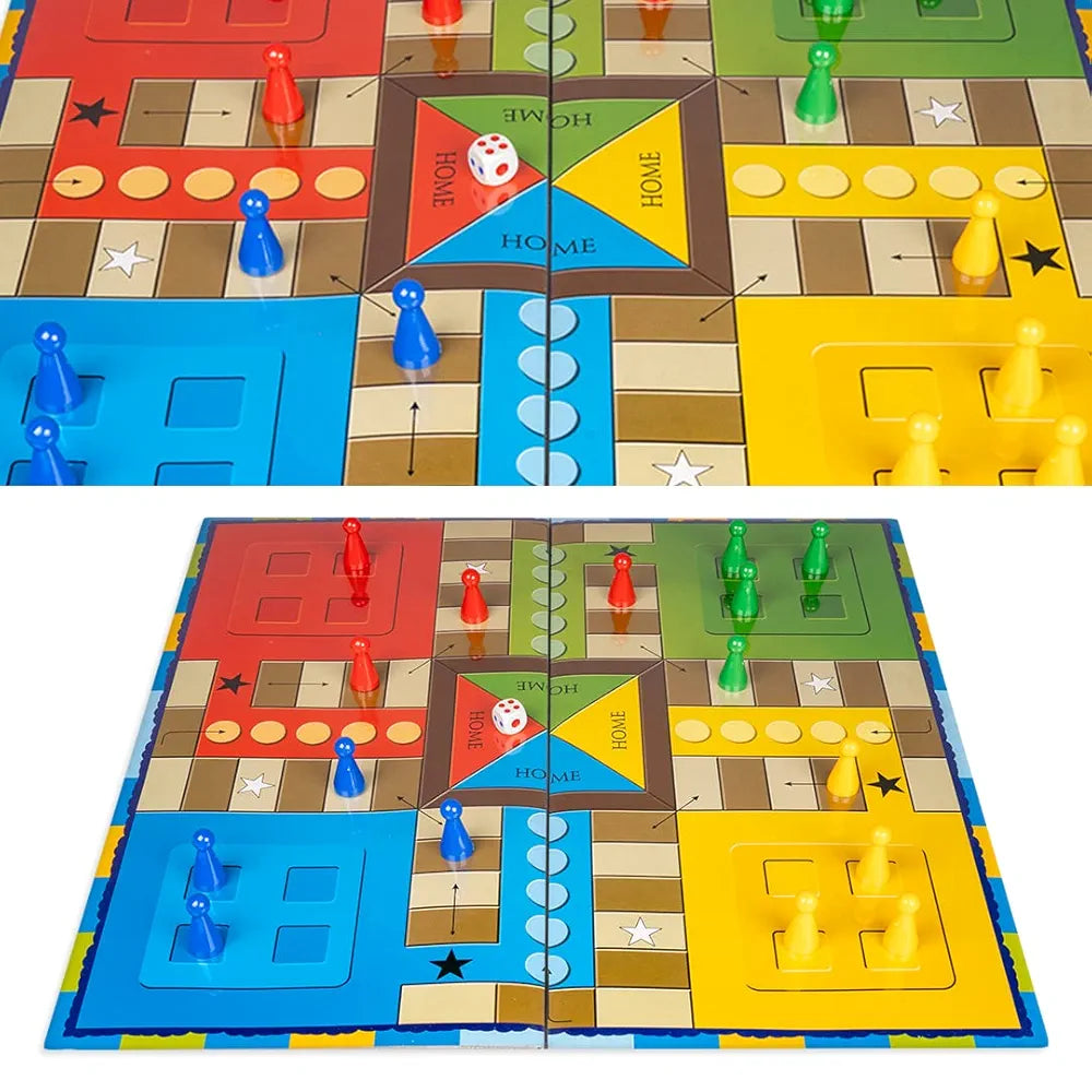 Ludo and Snakes & Ladders Jumbo Classic Board Game to Play with Kids and Adults
