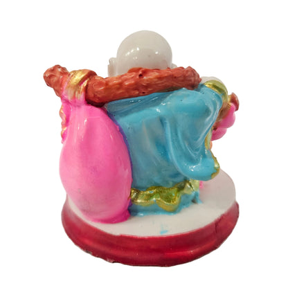 Laughing Buddha Marble dust Statue Decorative desktop Showpiece for car Dashboard