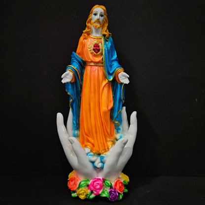 Jesus Sculpture in hands Statue showpiece Figurine