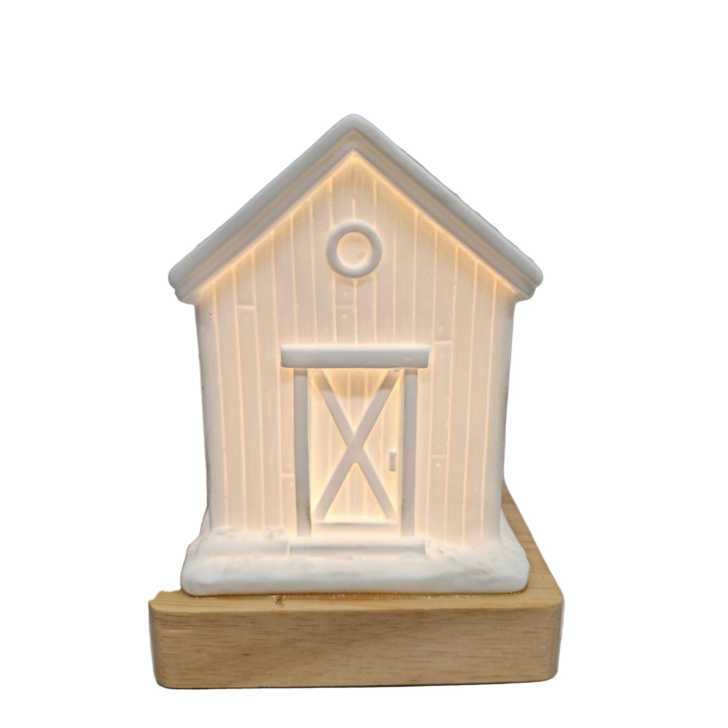 Touch sensor snow house with multi colour Lights Rechargeable Showpiece Figurine
