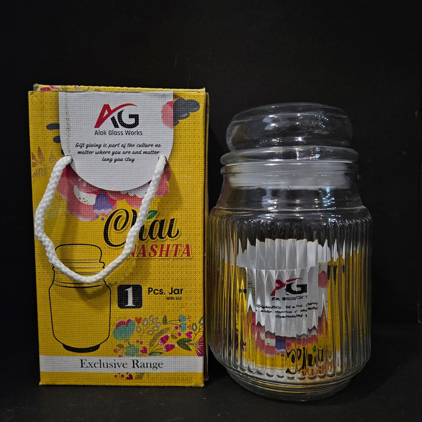 AG Chau Nashta Exclusive range groceries storage Glass jar with Airtight lid perfect for Return gifting purpose