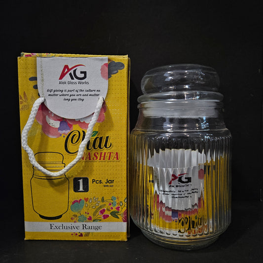 AG Chau Nashta Exclusive range groceries storage Glass jar with Airtight lid perfect for Return gifting purpose