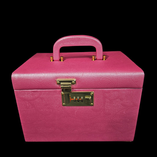 Jewellery Box For Women,Portable Travel Jewellery Organiser Box Small Jewellery Box Organiser For Ring,Earrings & Bracelet with number locking