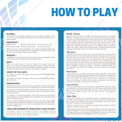 Make A Sequent Board Game, Strategy & Logic Challenging Game with Foldable Board, Plastic Chips & Cards, for Kids Above 7 Years