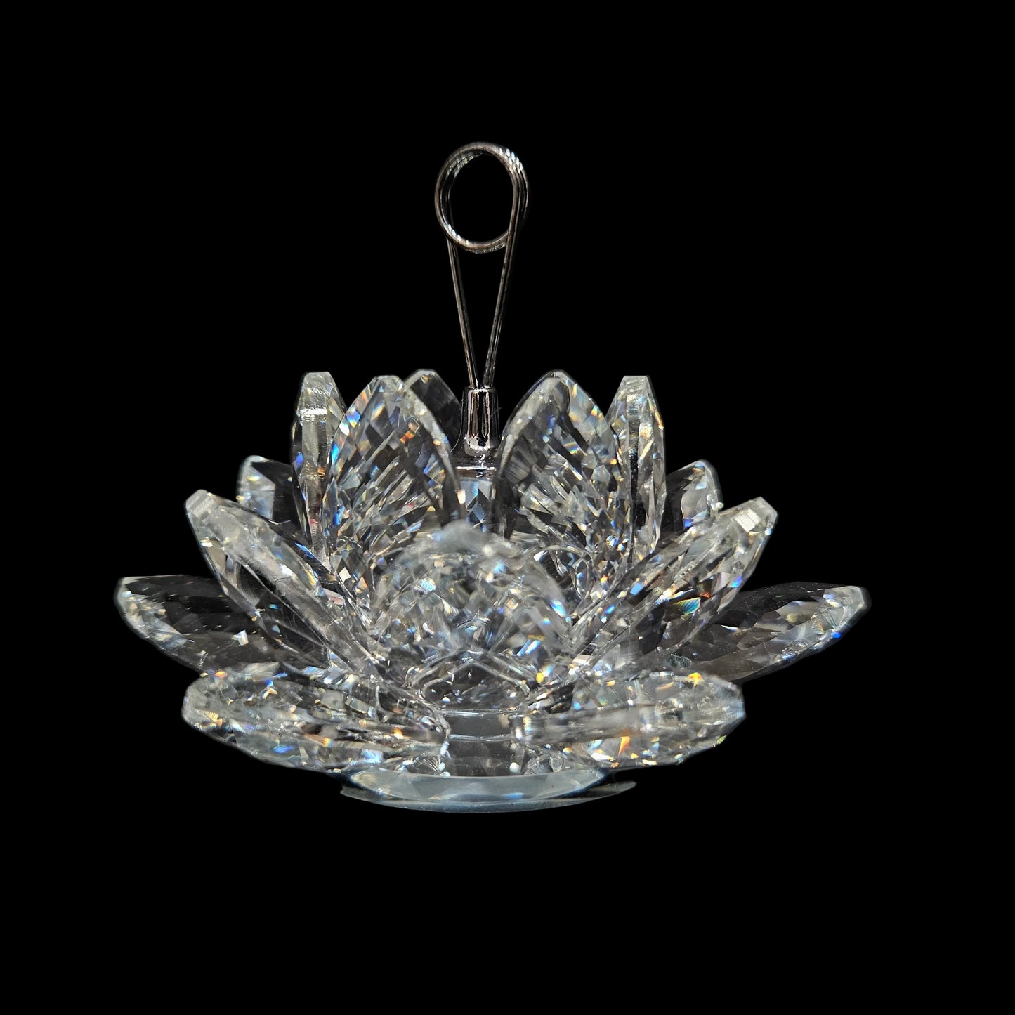 Crystal Lotus Flower – Glass Crystal Home Decor for Feng Shui with Clear Reflection & Gift Box