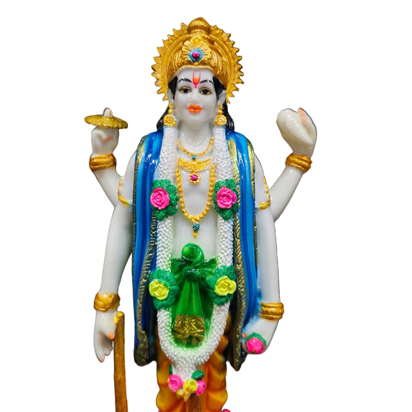 Lord Vishnu murti Polyresin Idol for Home Puja | Vishnu Bhagwan murti