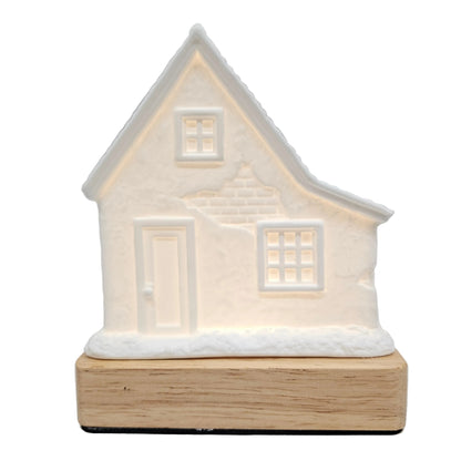 Ceramic Decoration Landscape Lighted Village House Style touch sensor & chargeable for Home/Office Decor