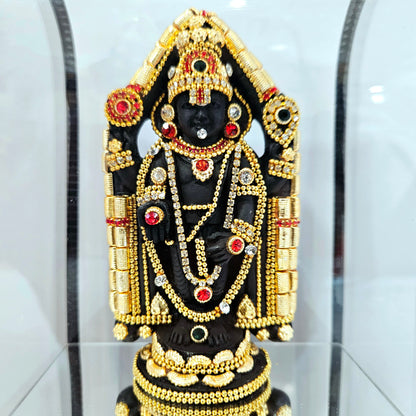 Lord Venkateswara tirupati Balaji 24 carat Gold Plated Cabin Idol for Pooja Room & Home Decor
